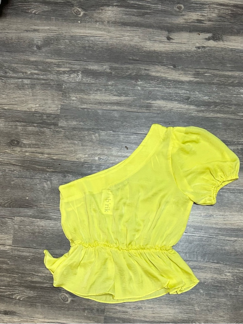 fab'rik Neon Yellow One-Shoulder Top